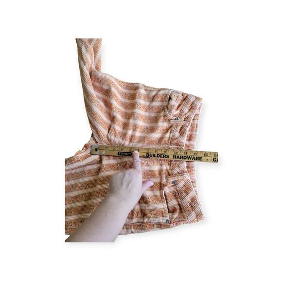 BDG Mom High Rise Peach Pink Floral Corduroy Pants Size 26 Cute Everyday Look - Picture 8 of 12